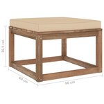 vidaXL Salon palette de jardin 3 Pièces et coussins Bois de pin imprégné