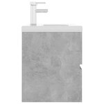 vidaXL Armoire d'évier avec lavabo intégré Gris béton Aggloméré