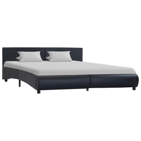 vidaXL Cadre de lit Noir Similicuir 160 x 200 cm