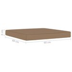 vidaXL Salon de jardin 3 Pièces avec coussins taupe