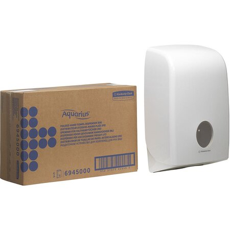 Distributeur d'essuie-mains pliés Aquarius™, 265 x 136 x 399 mm, blanc