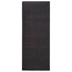 vidaXL Tapis Sisal naturel 80x200 cm Noir