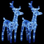 vidaXL Décoration de Noël Rennes et traîneau 320 LED Acrylique
