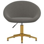 vidaXL Chaises à manger lot de 4 Gris foncé Velours