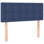 vidaXL Lit à sommier tapissier avec matelas Bleu 90x200 cm Tissu