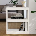 vidaXL Bibliothèque/Cloison Blanc 60x30x71 5 cm Bois solide de pin