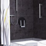 Ridder siège de douche pliant premium noir 34 cm 150 kg a0210010