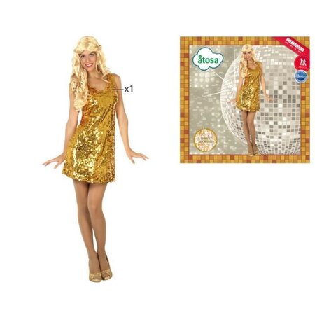 Déguisement Disco F Jaune XS/S