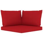 vidaXL Salon de jardin 5 Pièces avec coussins rouge
