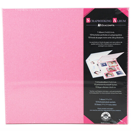 Album scrapbooking 21 x 22.5cm rose - exacompta