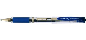 Roller encre gel signo broad um153c grip pte large 1mm bleu uni-ball