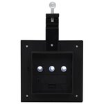 vidaXL Lampes solaires à LED carrées d'extérieur 12 Pièces 12 cm Noir