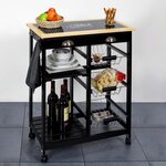 Desserte de cuisine à roulettes bistrot