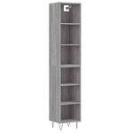 vidaXL Buffet haut Sonoma gris 34 5x32 5x180 cm Bois d'ingénierie