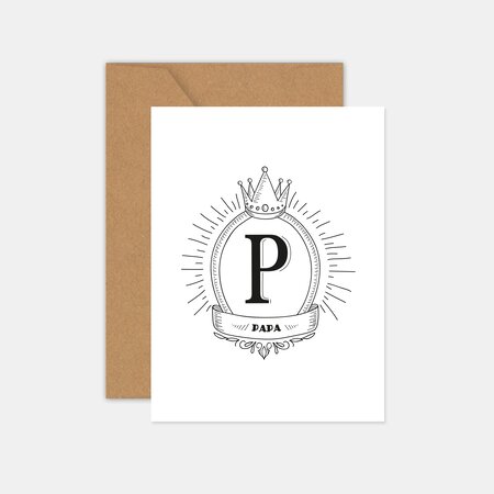 Carte fêtes des pères - p comme papa