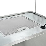 vidaXL Hotte suspendue à capteur tactile LCD 55 cm Acier inoxydable