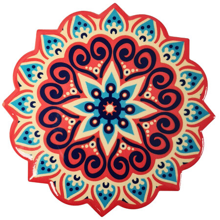 Set de 2 sous-verres mandala en céramique