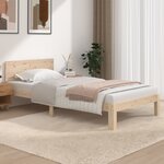 vidaXL Cadre de lit Bois de pin massif 100x200 cm