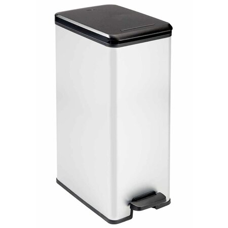 Curver poubelle slim à pédale deco 40 l argenté 240639