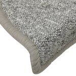 vidaXL Tapis de marches d'escalier 15 Pièces Gris clair 65x24x4 cm
