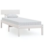 vidaXL Cadre de lit Blanc Bois de pin massif 90x190 cm UK simple
