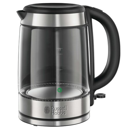Russell hobbs bouilloire en verre argenté 2000 w 1 7 l
