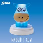 Alecto veilleuse à led naughty cow bleu
