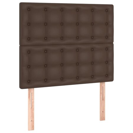 vidaXL Têtes de lit 2 Pièces Marron 80x5x78/88 cm Similicuir