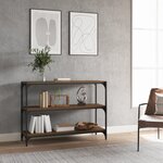 vidaXL Bibliothèque Chêne brun 100x33x70 5 cm Bois d'ingénierie acier