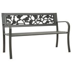 vidaXL Banc de jardin 125 cm Acier Gris