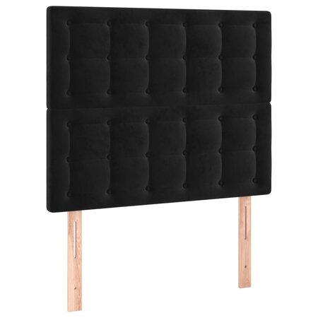 vidaXL Têtes de lit 2 Pièces Noir 90x5x78/88 cm Velours