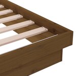 vidaXL Cadre de lit Marron miel Bois massif 100x200 cm