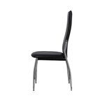 vidaXL Chaises à manger lot de 4 noir similicuir