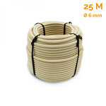Bobine, rouleau de tendeur élastique - 25 mètres x 6 mm - Beige