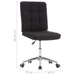 vidaXL Chaises à manger lot de 2 noir tissu