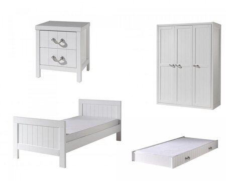 Ensemble meubles lit gigogne armoire 3 portes