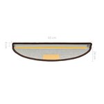vidaXL Tapis d'escalier 10 Pièces 65x24x4 cm Marron café