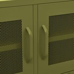 vidaXL Meuble TV Vert olive 105x35x50 cm Acier