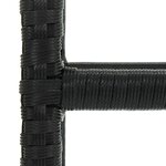 vidaXL Tabourets de bar avec coussins lot de 2 noir résine tressée