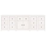 vidaXL Buffet Blanc 230x35x80 cm Bois massif de pin
