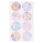 Stickers ronds - Flou pastel - 20 pièces