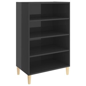 vidaXL Buffet Gris brillant 57x35x90 cm Aggloméré