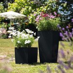 LECHUZA Jardinière CUBICO Cottage 40 ALL-IN-ONE Granite