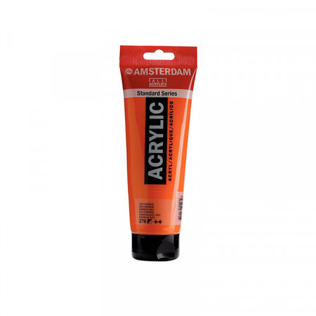 Tube peinture acrylique orange azo 250 ml - amsterdam royal talens