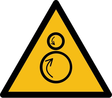 Autocollant vinyl - danger d'écrasement - l.200mm x h.200mm uttscheid
