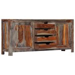 vidaXL Buffet Gris 160 x 40 x 75 cm Bois de Sesham massif