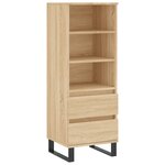 vidaXL Buffet haut Chêne sonoma 40x36x110 cm Bois d'ingénierie