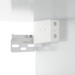 vidaXL Table de chevet murale Blanc brillant 35x35x20 cm