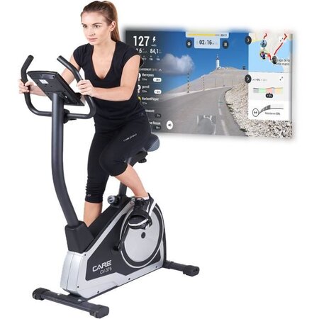 CARE - Vélo d'appartement connecté - CV 375 - 24 programmes inertie - 10KG