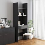 vidaXL Bibliothèque Gris 60x35x180 cm Aggloméré